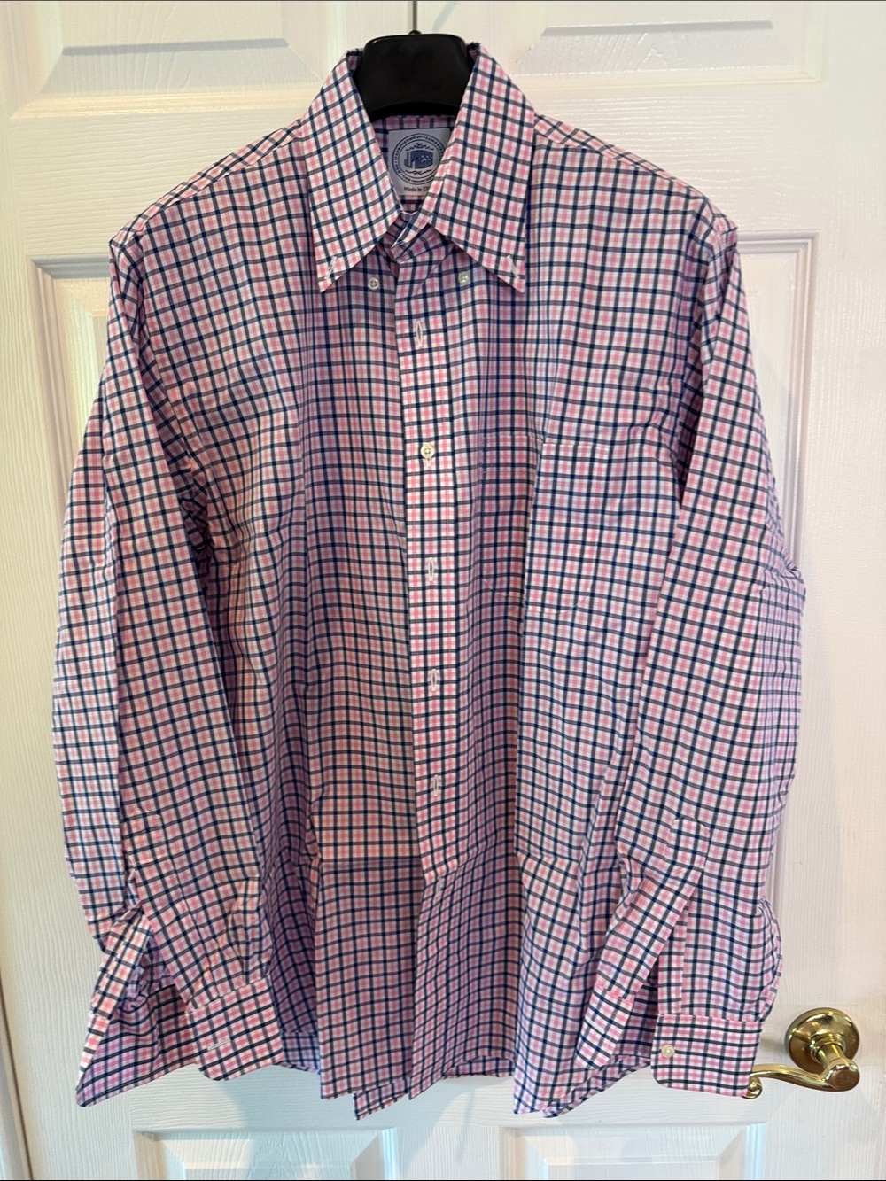 J. Press Pink & Blue Check Button-Down Shirt - Made in USA - Picture 2 of 5